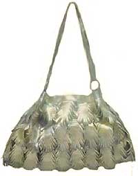 Metallic Leaf Handbag in Gold
