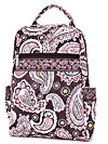 Quilted Paisley Zipper Backpack