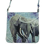 Crossbody Bag with Elephants