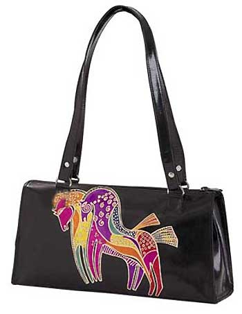 Mythical Horses Leather Satchel Bag - Click Image to Close