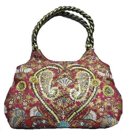 Bohemian Hobo Bag in Red - Click Image to Close