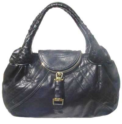 Designer Style Classic Black Handbag - Click Image to Close