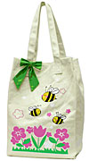 Canvas Market Bag with Bees