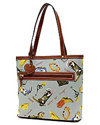 Tote Bag with Horses in Blue