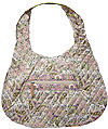 Paisley Quilted Pink and Beige Hobo Bag