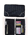 Black Wallet with Crystal Decorations